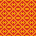 Diamond grid seamless pattern. Ethnic, tribal surface print. Geometric ornament. Repeated rhombuses background