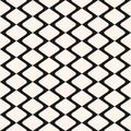 Diamond grid seamless pattern. Vector rhombuses texture. Black and white color