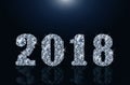 Diamond Happy New 2018 Year, vector Royalty Free Stock Photo