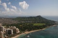 Diamond Head Aerial Vista Oahu Royalty Free Stock Photo