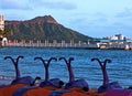 Diamond Head Crater at sunset Royalty Free Stock Photo