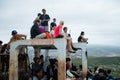 Crowded Summit Diamond Head Hike