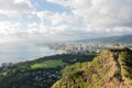 Diamond Head in Honolulu, state of Hawaii. Royalty Free Stock Photo