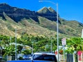 Diamond Head View from Kapahulu Street Royalty Free Stock Photo