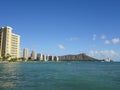 Diamond Head and Waikiki Beach in Honolulu Royalty Free Stock Photo