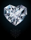 Diamond heart jewel,