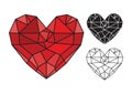 Diamond heart - low poly heart