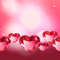 Diamond heart pattern Royalty Free Stock Photo