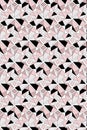 Diamond heart seamless pattern in grey black and pink tones Royalty Free Stock Photo