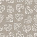 Diamond Heart Seamless Pattern Royalty Free Stock Photo