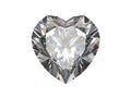 Diamond heart shape osolated on white Royalty Free Stock Photo