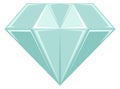 Diamond icon. Precious crystal. Gemstone color symbol