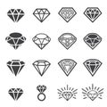 Diamond icon set