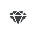 Diamond icon simple vector symbol Royalty Free Stock Photo
