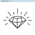 Diamond icon, 7 star rating, Premium Excellent Business Performance, Quality service Royalty Free Stock Photo