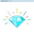 Diamond icon, 7 star rating, Premium Excellent Business Performance, Quality service