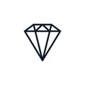 Diamond icon vector flat style design template Royalty Free Stock Photo