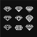 Diamond icon vector Royalty Free Stock Photo