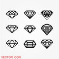 Diamond icon vector Royalty Free Stock Photo
