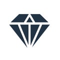Diamond icon vector isolated on white background, Diamond sign