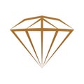 Diamond icon vector sign and symbol on trendy design. Royalty Free Stock Photo