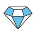 Diamond icon vector sign and symbol on trendy design. Royalty Free Stock Photo