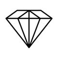 Diamond icon vector sign and symbol on trendy design. Royalty Free Stock Photo