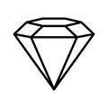 Diamond icon vector sign and symbol on trendy design. Royalty Free Stock Photo