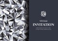 Diamond invitation card luxury background vector