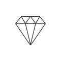 Diamond, jewelers line icon. Simple, modern flat vector illustration for mobile app, website or desktop app