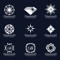 Diamond and Jewellery logo vector set design Royalty Free Stock Photo