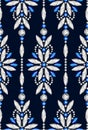 Diamond jewellery seamless pattern with diamonds and sapphire gemstones