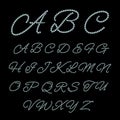 Diamond jewelry alphabet