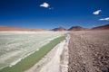 Diamond lagoon in Atacama desert Royalty Free Stock Photo