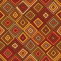 Diamond line brown color seamless pattern