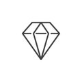 Diamond line icon