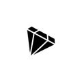 Diamond line icon, outline vector sign, linear style pictogram isolated on white. Gemstone symbol, logo illustration. Editable Royalty Free Stock Photo