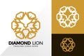 Diamond Lion Star Logo Design, Brand Identity Logos Designs Vector Illustration Template Royalty Free Stock Photo