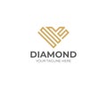 Diamond logo template. Jewelry vector design