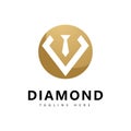 Diamond logo vector design template Royalty Free Stock Photo