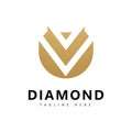 Diamond logo vector design template Royalty Free Stock Photo