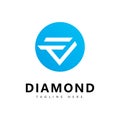 Diamond logo vector design template Royalty Free Stock Photo