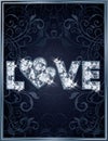 Diamond love wedding card