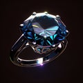 Diamond luxury ring. Generative AI