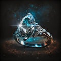 Diamond luxury ring. Generative AI