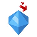 Diamond market economy icon isometric vector. Currency market