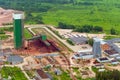 Diamond mine. View from above. Top view of the mine and dumps