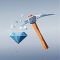 Diamond Mining Breakthrough Vector Icon Royalty Free Stock Photo