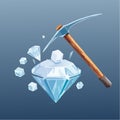Diamond Mining and Gemstone Discovery Vector Royalty Free Stock Photo