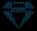 Diamond Mosaic Icon of Halftone Bubbles